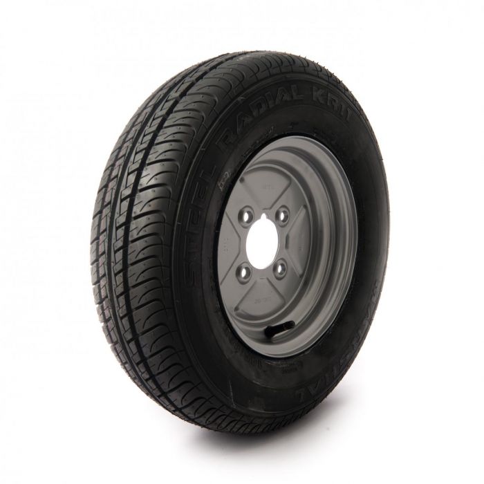 145/80 B10,  Bias ply wheel asseembly with 4 on 4 pcd